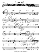 (I Love You) For Sentimental Reasons piano sheet music cover